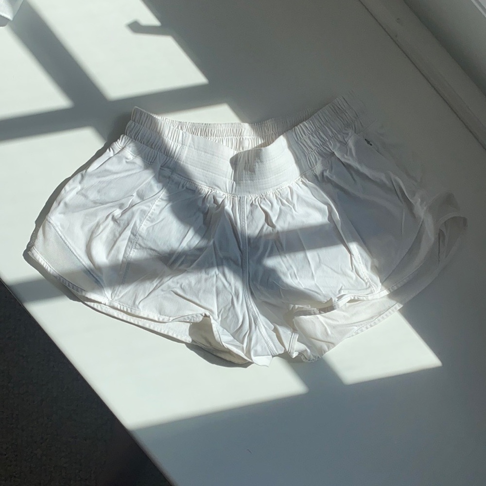 White Hotty Hot Low Rise Lined Short 2.5